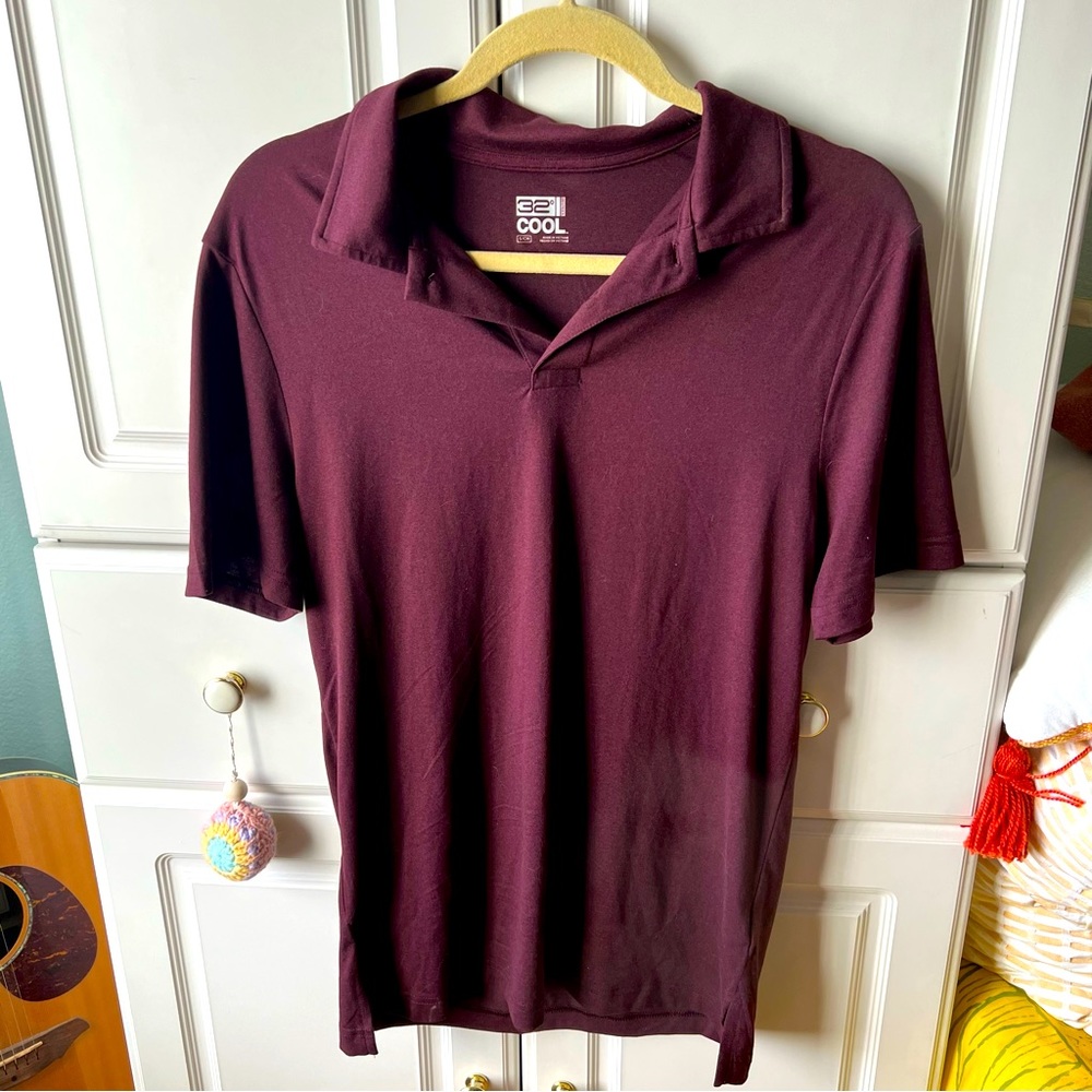32 Degrees Cool Polo Shirt Burgundy
